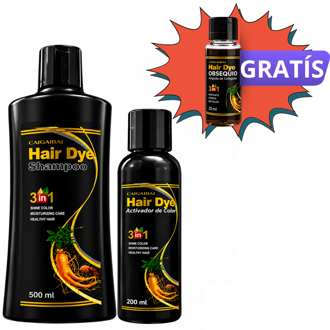 SHAMPOO CUBRE CANAS UNISSEX TRATAMIENTO TONALIZANTE 100% NATURAL + BRINDE PREMIUM GRATIS 🎁.