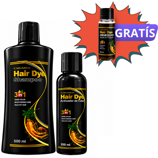 SHAMPOO CUBRE CANAS UNISSEX + BRINDE PREMIUM GRATIS 🎁 TRATAMIENTO TONALIZANTE 100% NATURAL.