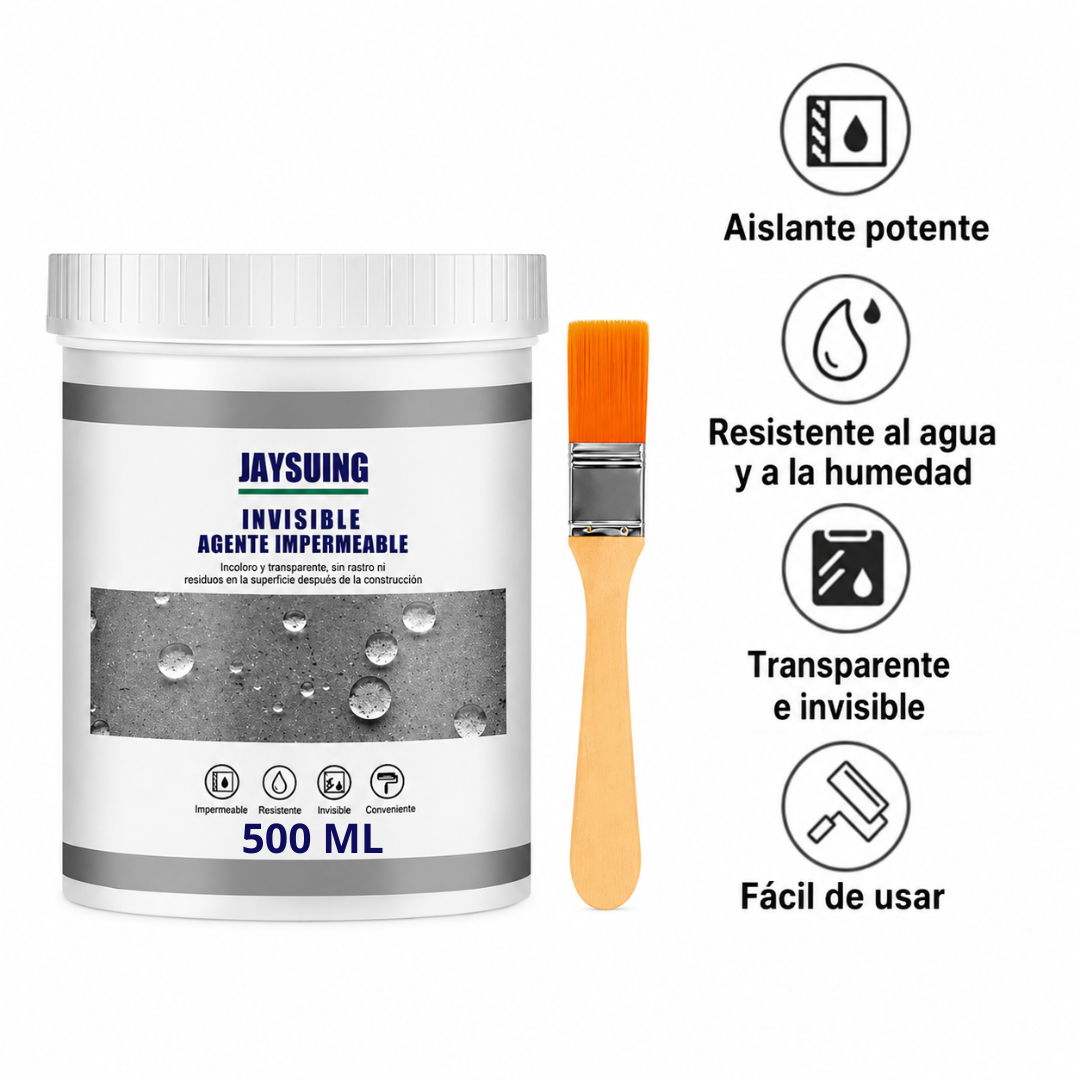 MEMBRANA LÍQUIDA IMPERMEABILIZANTE TRANSPARENTE 500 ML + REGALO GRATÍS 🎁