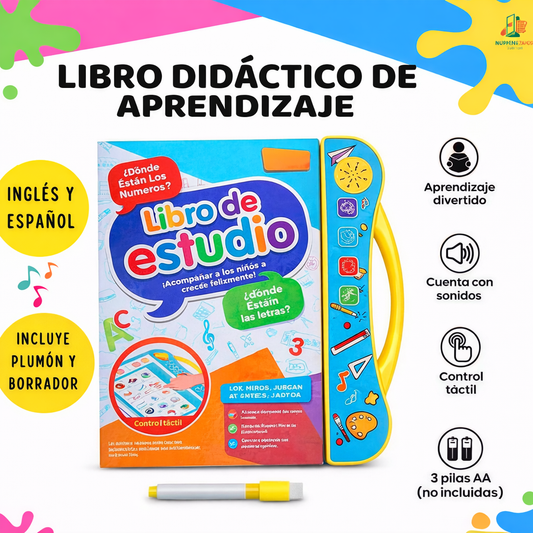 📚 Libro De Estudio Infantil Sonoro – ¡Aprender Nunca Fue Tan Divertido!
